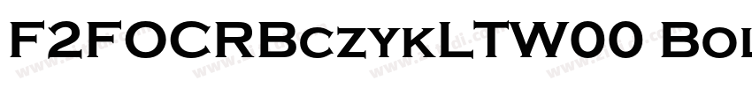 F2FOCRBczykLTW00 Bol字体转换